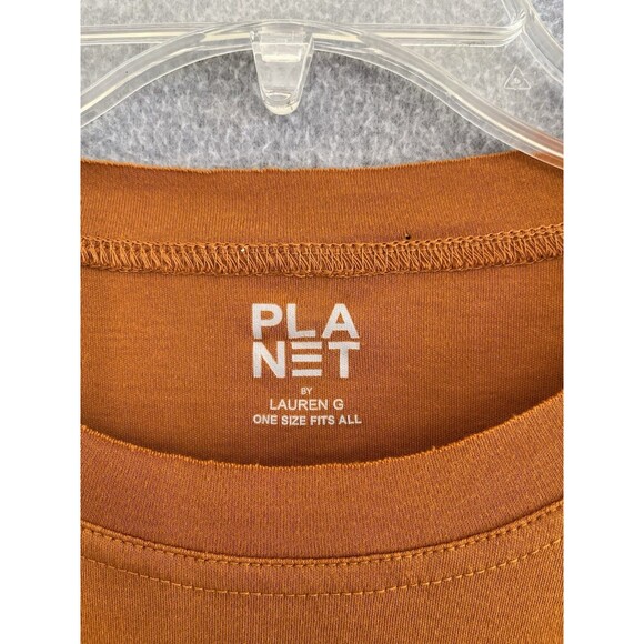 Planet by Lauren G Lagenlook Long Sleeve Top OS Artsy Funky Minimalist Capsule - Picture 9 of 14